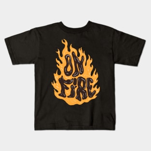 on fire Kids T-Shirt